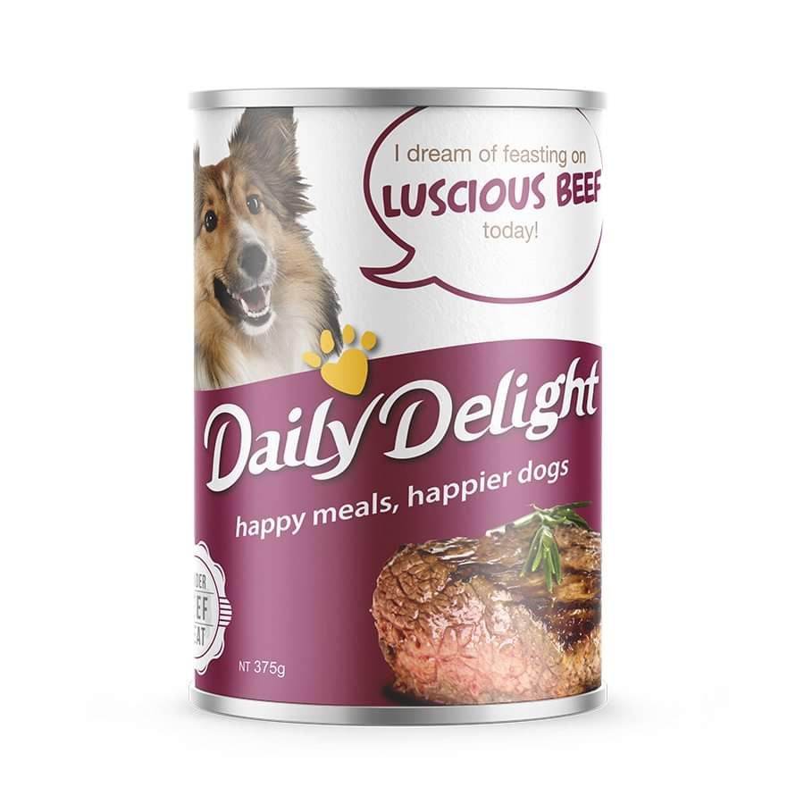 Daily Delight LUSCIOUS BEEF CANNED DOG FOOD AVT Pet Supplies Accessories Trading